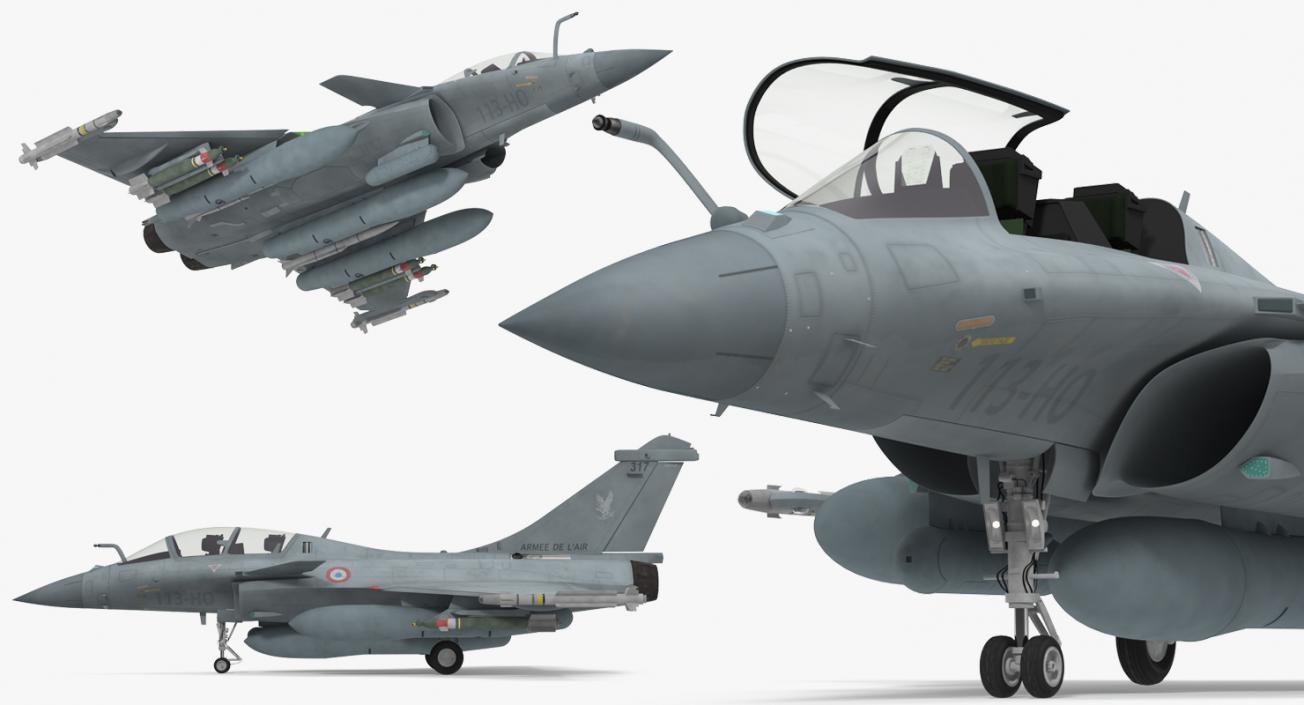 Dassault Rafale Rigged 3D