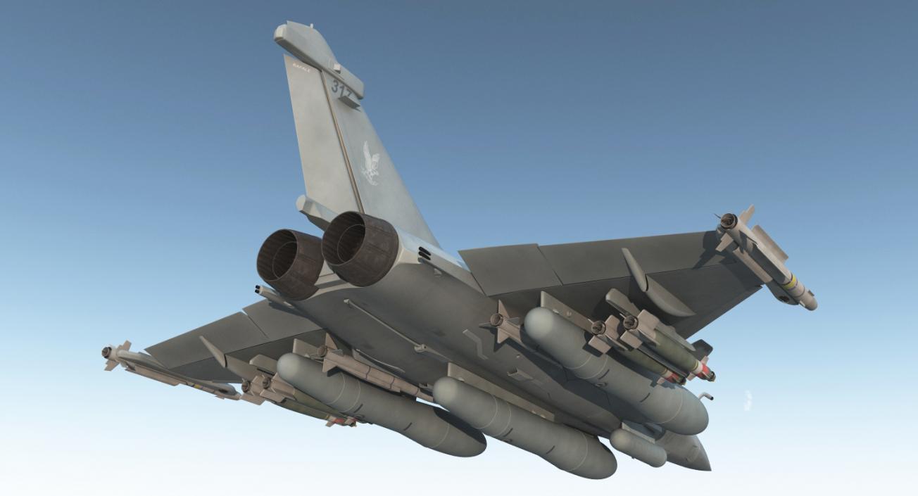 Dassault Rafale Rigged 3D