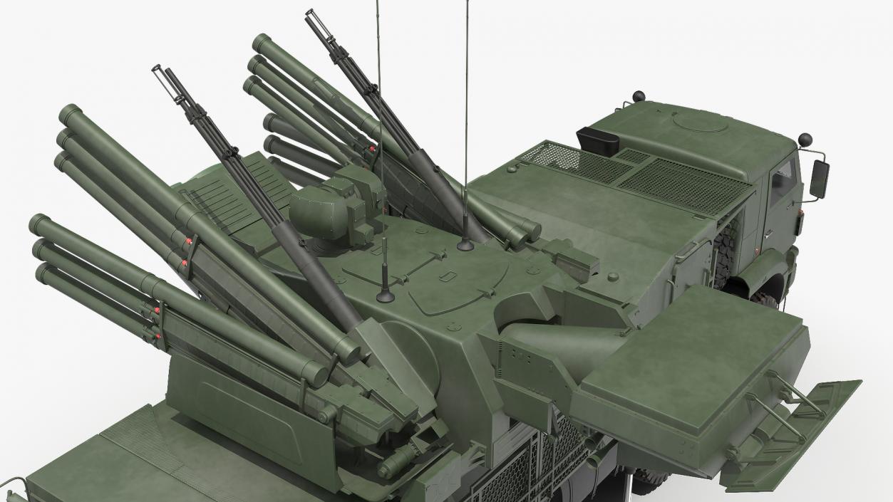 Pantsir S1 SA-22 Greyhound Dirty Rigged 3D model