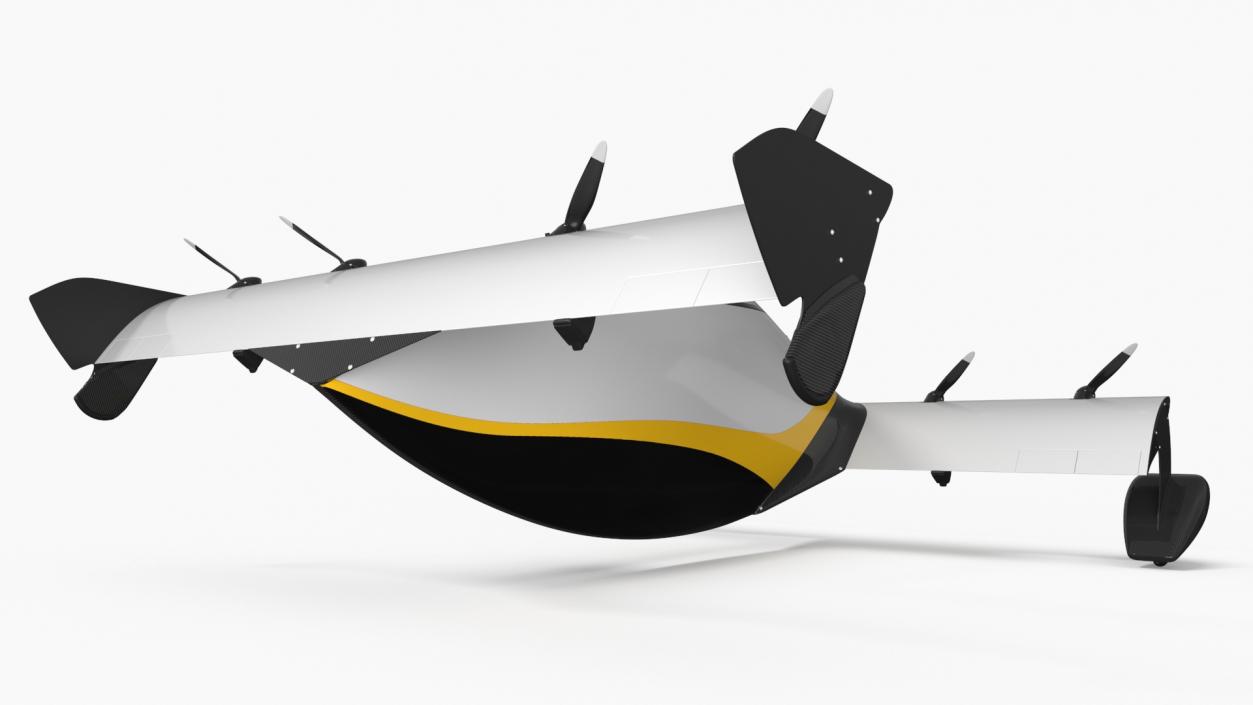 3D Personal EVTOL Aircraft with 8 Propellers 2 model