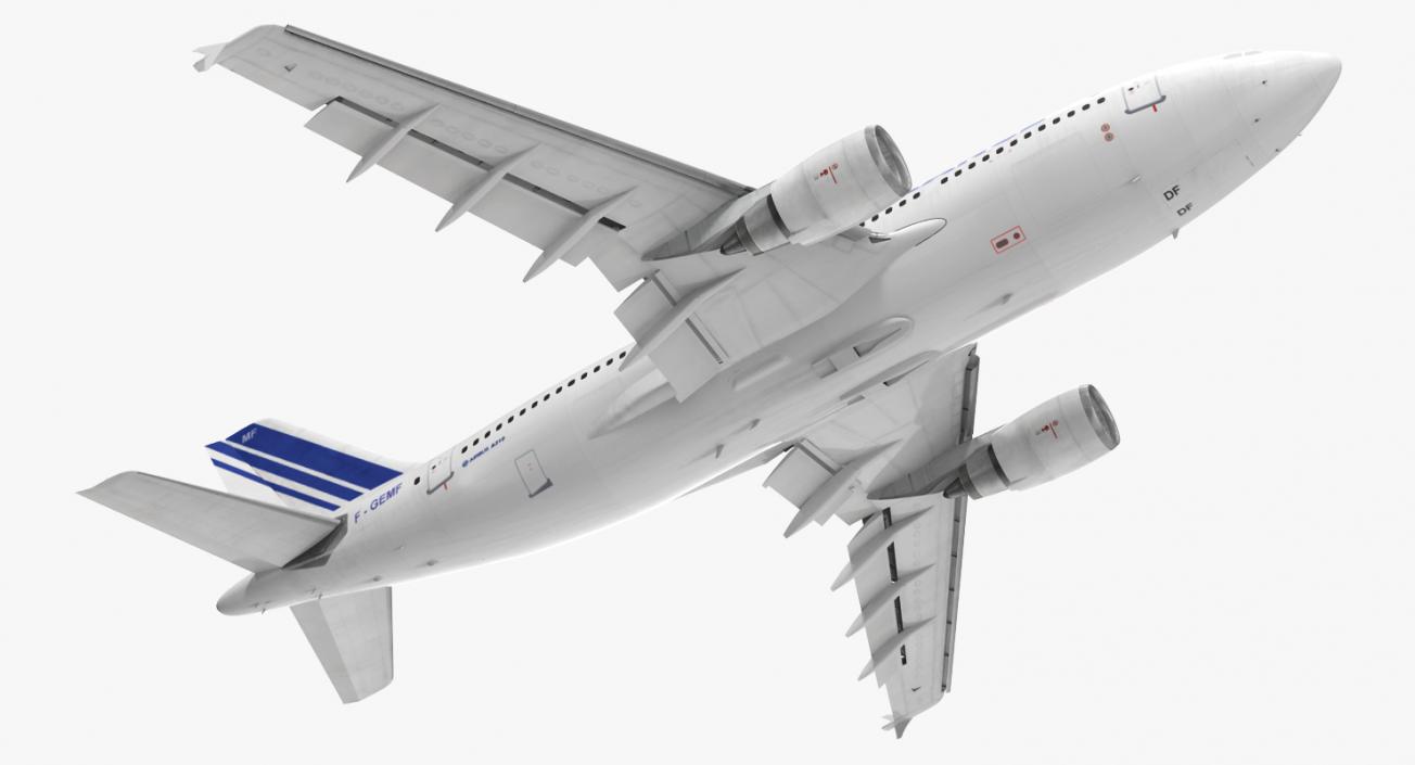 3D Airbus A310-300 Air France Rigged model