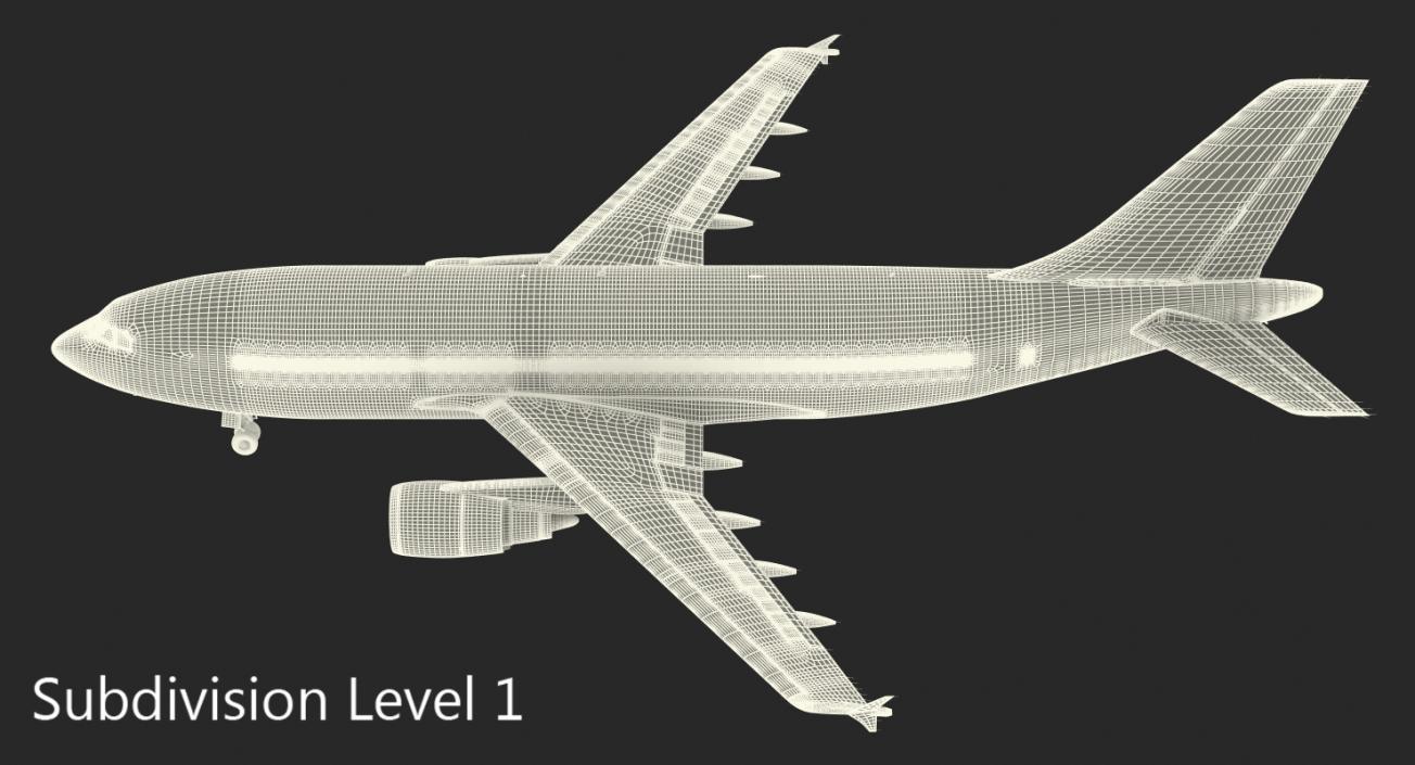 3D Airbus A310-300 Air France Rigged model