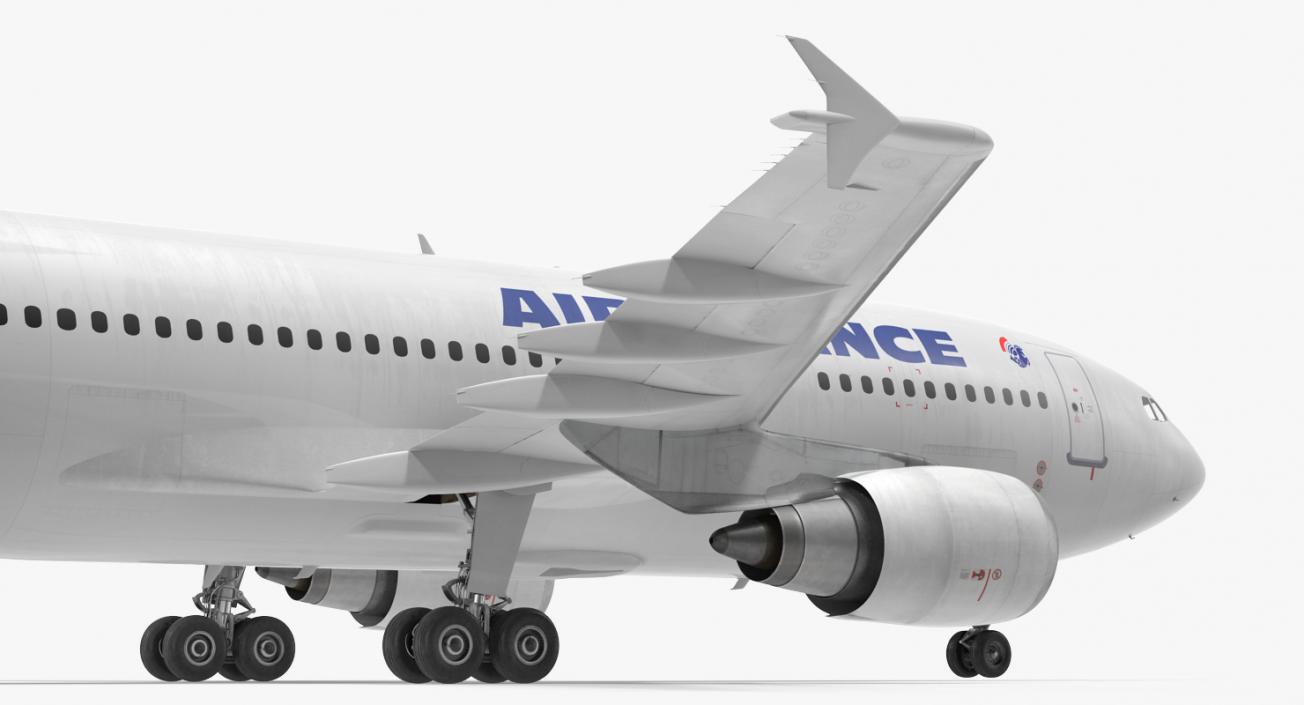 3D Airbus A310-300 Air France Rigged model