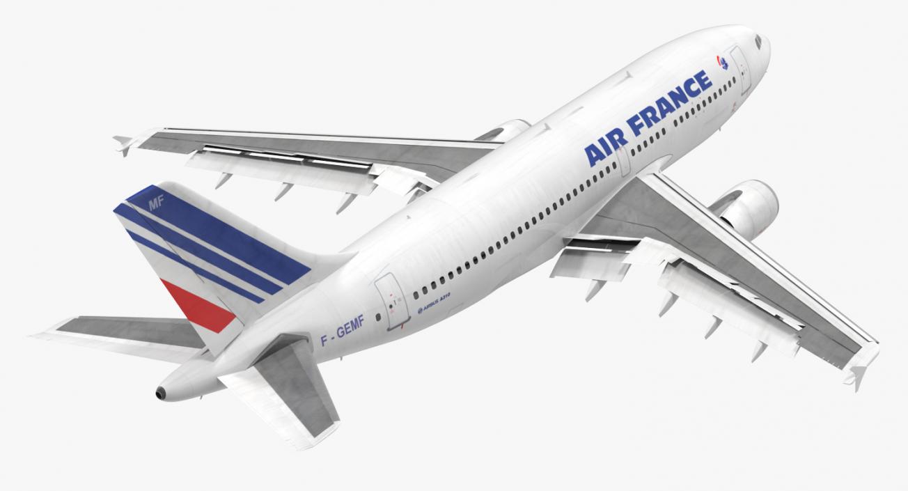 3D Airbus A310-300 Air France Rigged model