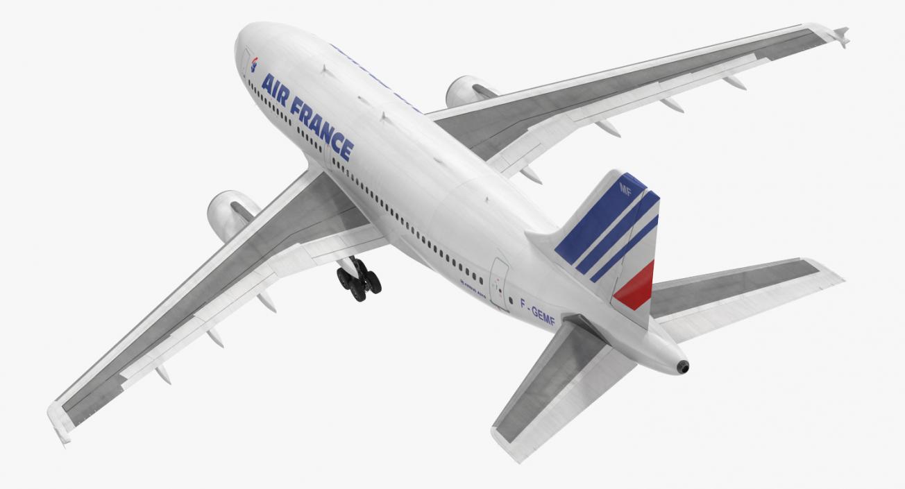 3D Airbus A310-300 Air France Rigged model