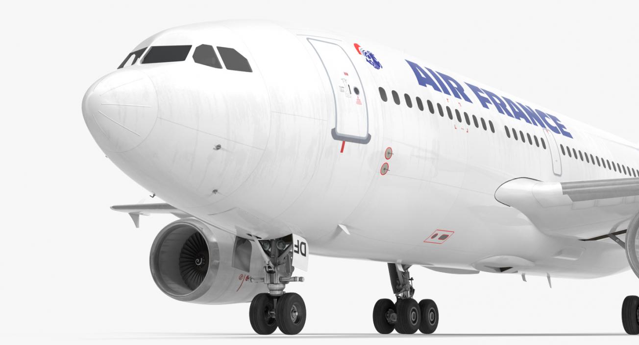 3D Airbus A310-300 Air France Rigged model