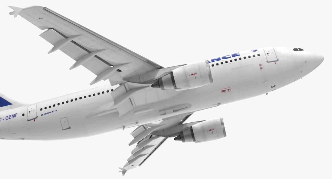 3D Airbus A310-300 Air France Rigged model