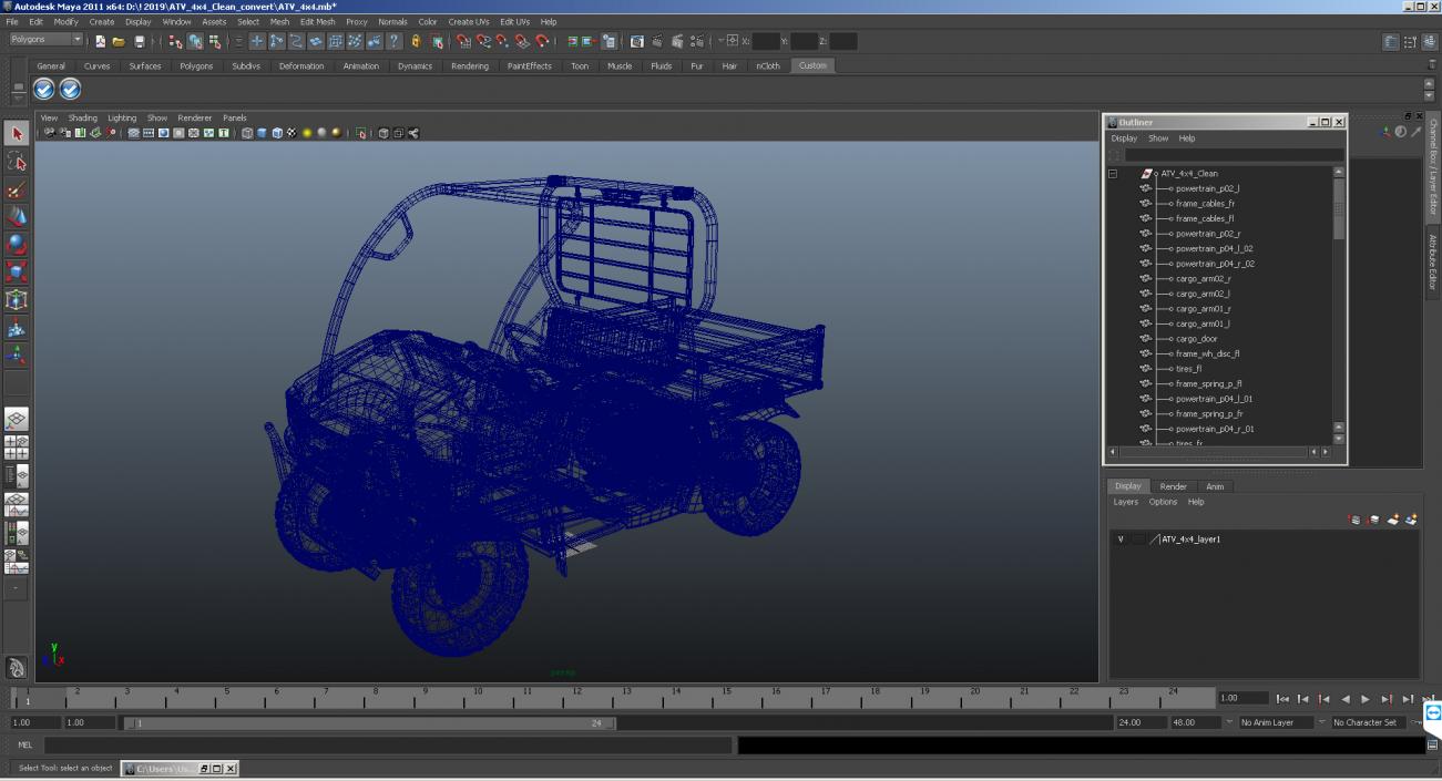 3D ATV 4x4 Clean model