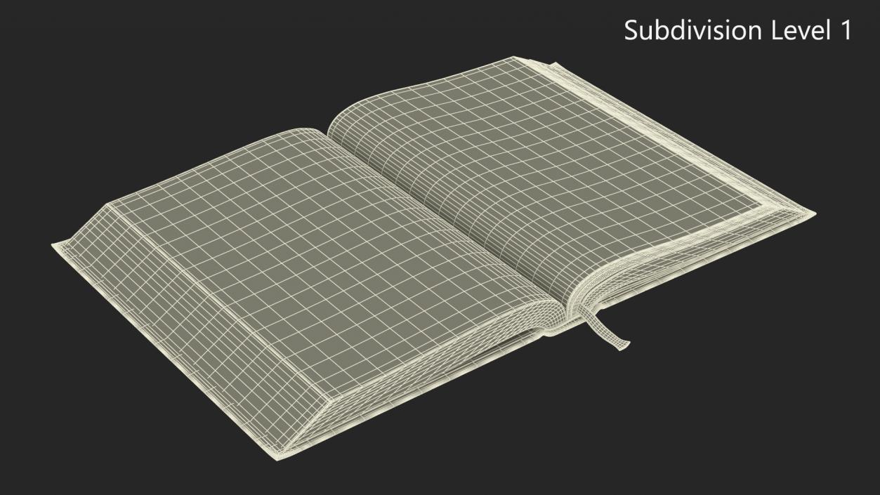 Quran Book Red Open 3D model