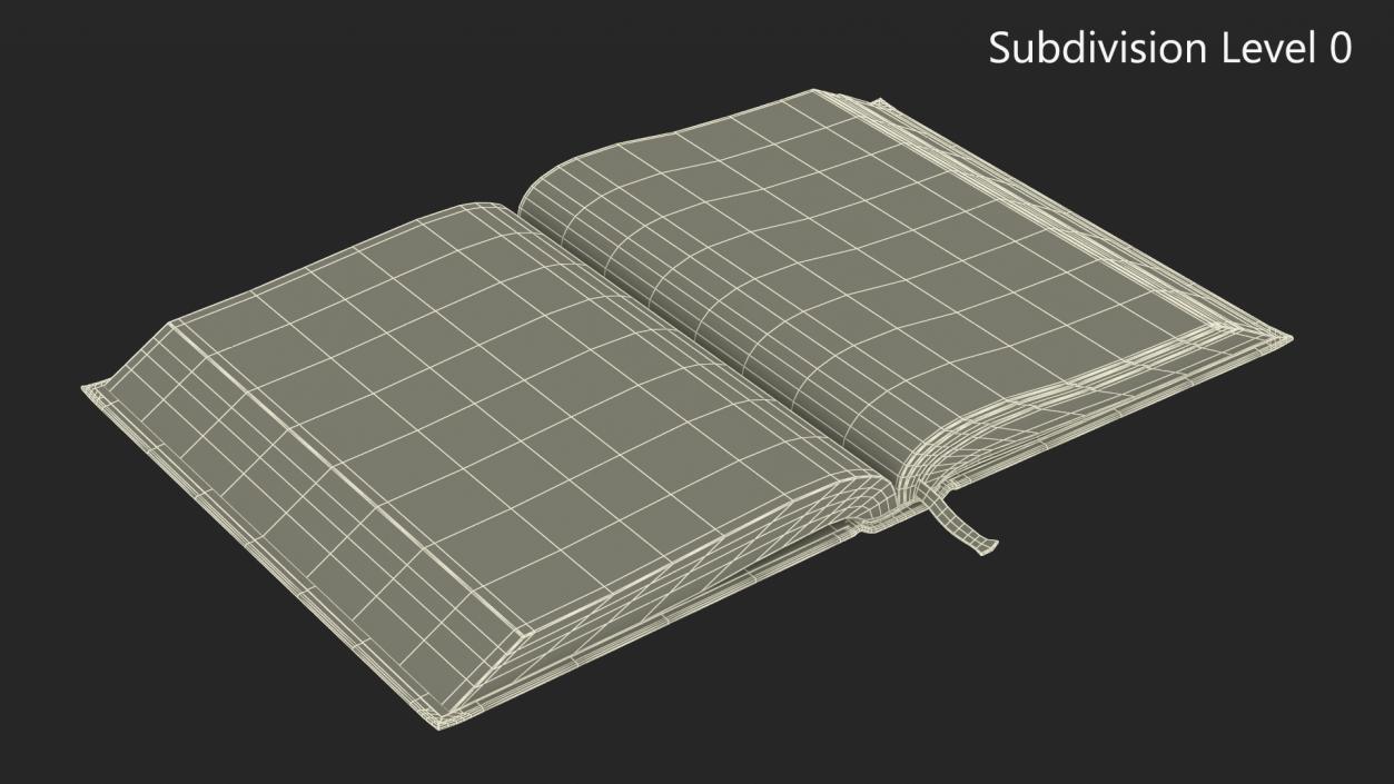 Quran Book Red Open 3D model