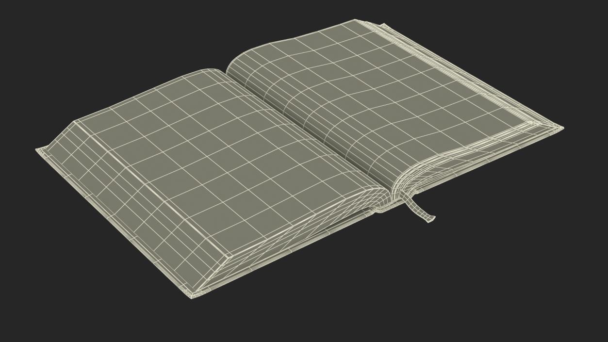 Quran Book Red Open 3D model