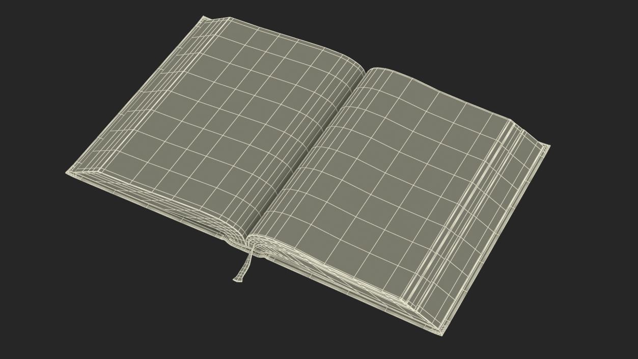 Quran Book Red Open 3D model