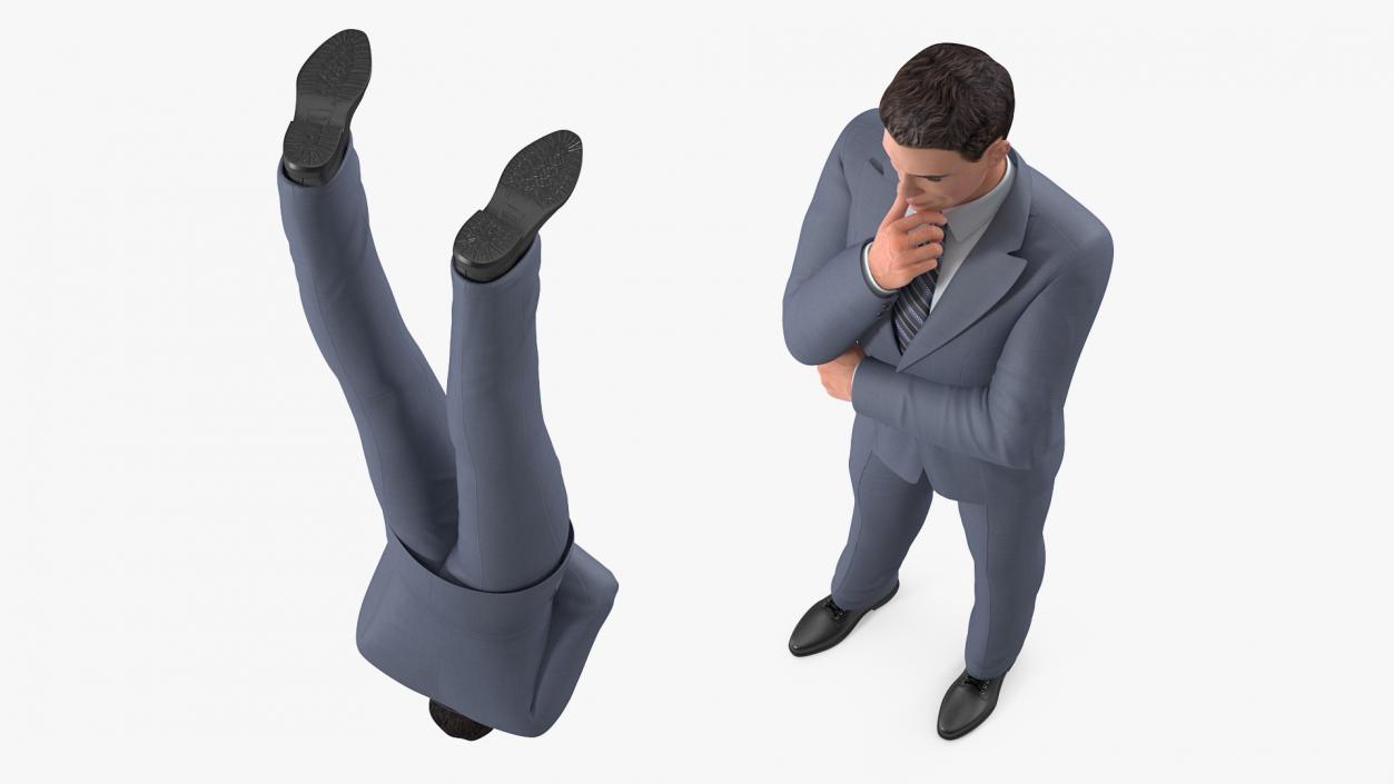 3D model Businessman Thinking Pose