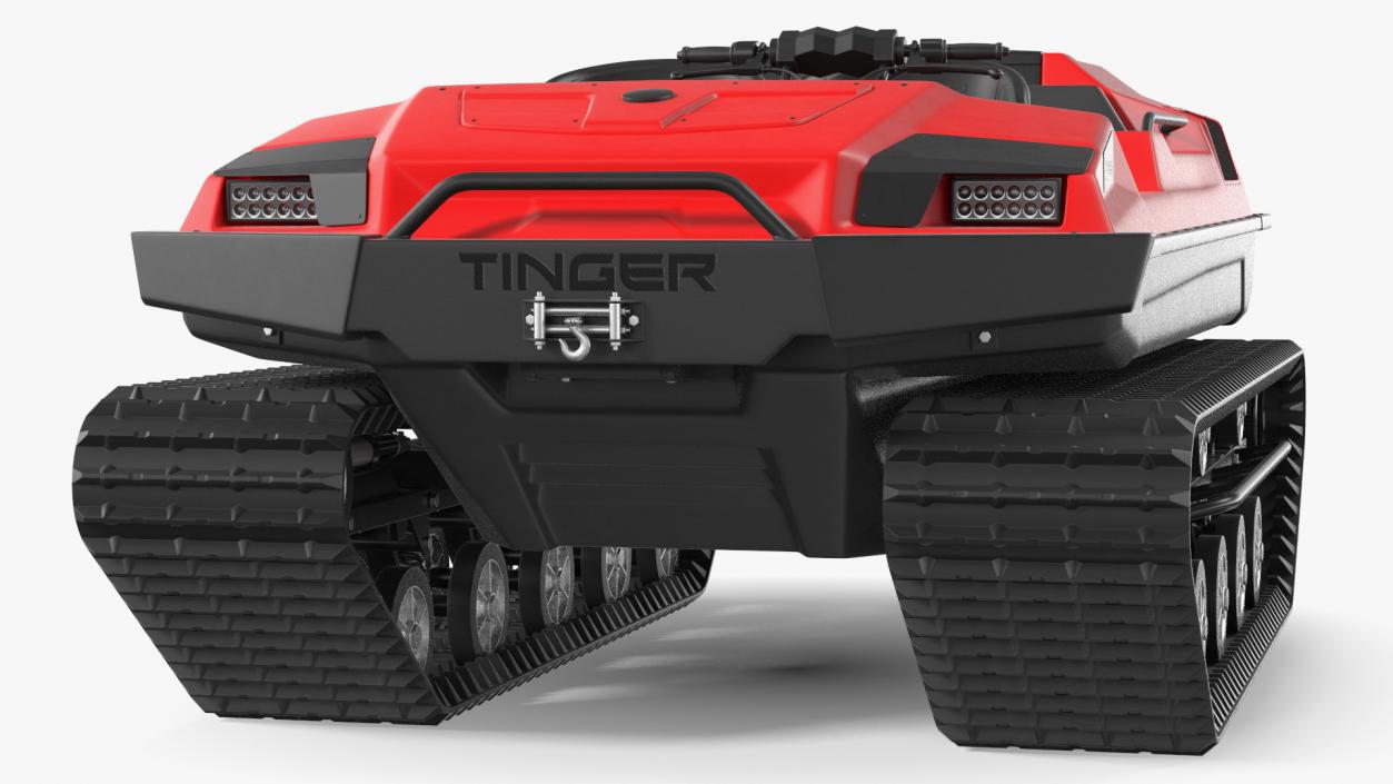 3D Tinger Multi Purpose Track Vehicle No Roof Red