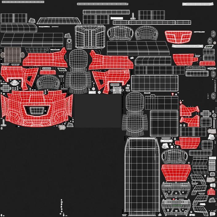 3D Tinger Multi Purpose Track Vehicle No Roof Red