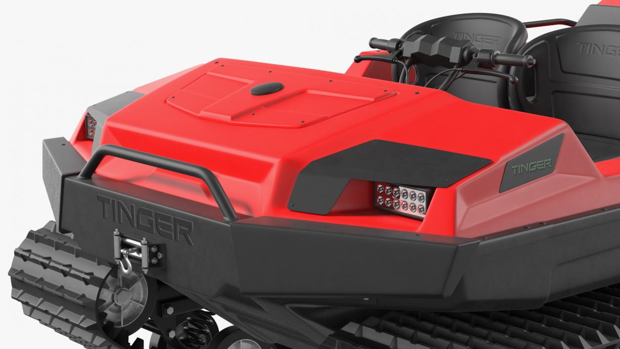 3D Tinger Multi Purpose Track Vehicle No Roof Red