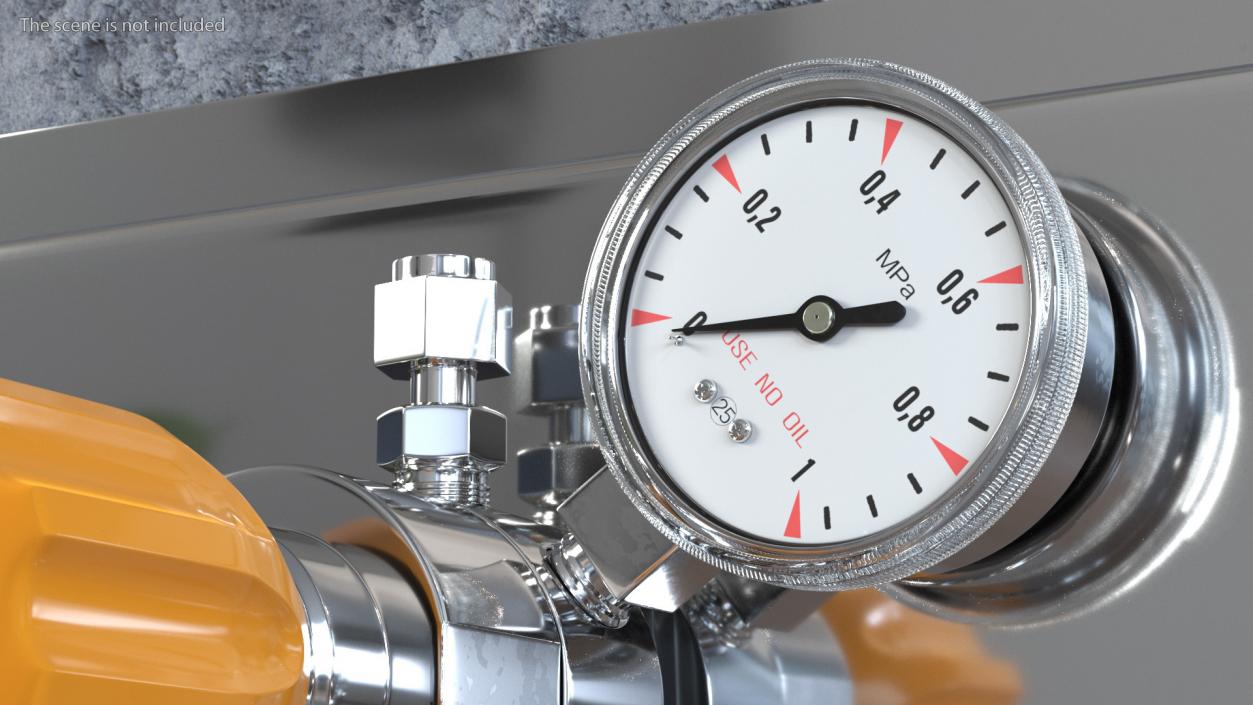 3D High Pressure Gas Regulator Gauge model