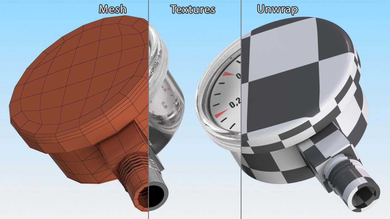 3D High Pressure Gas Regulator Gauge model