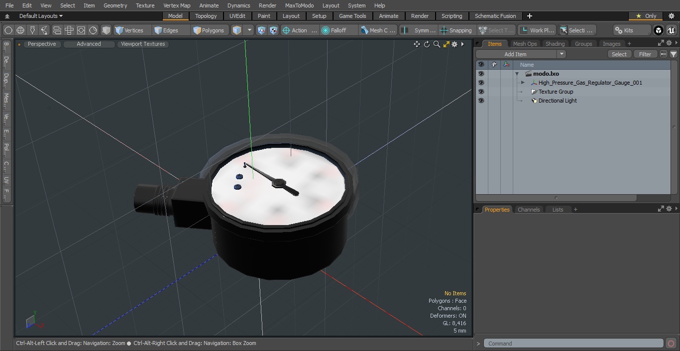 3D High Pressure Gas Regulator Gauge model