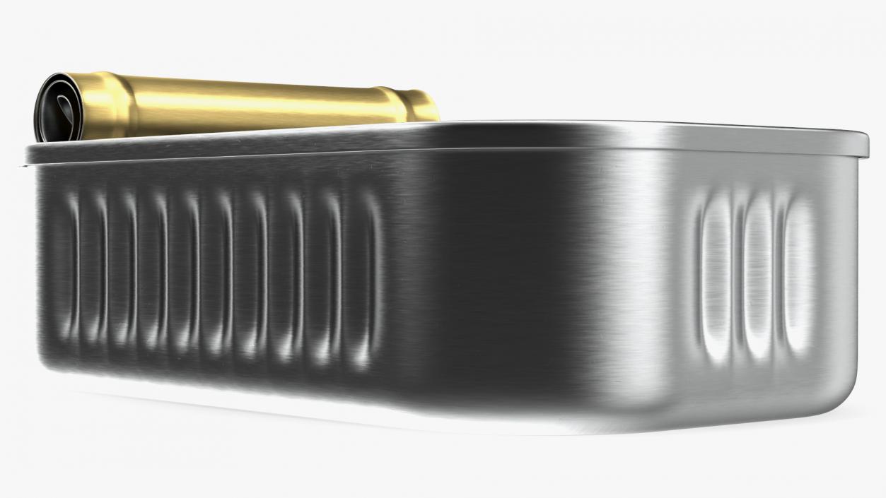 3D Canned Sardine Opened with Twist Key