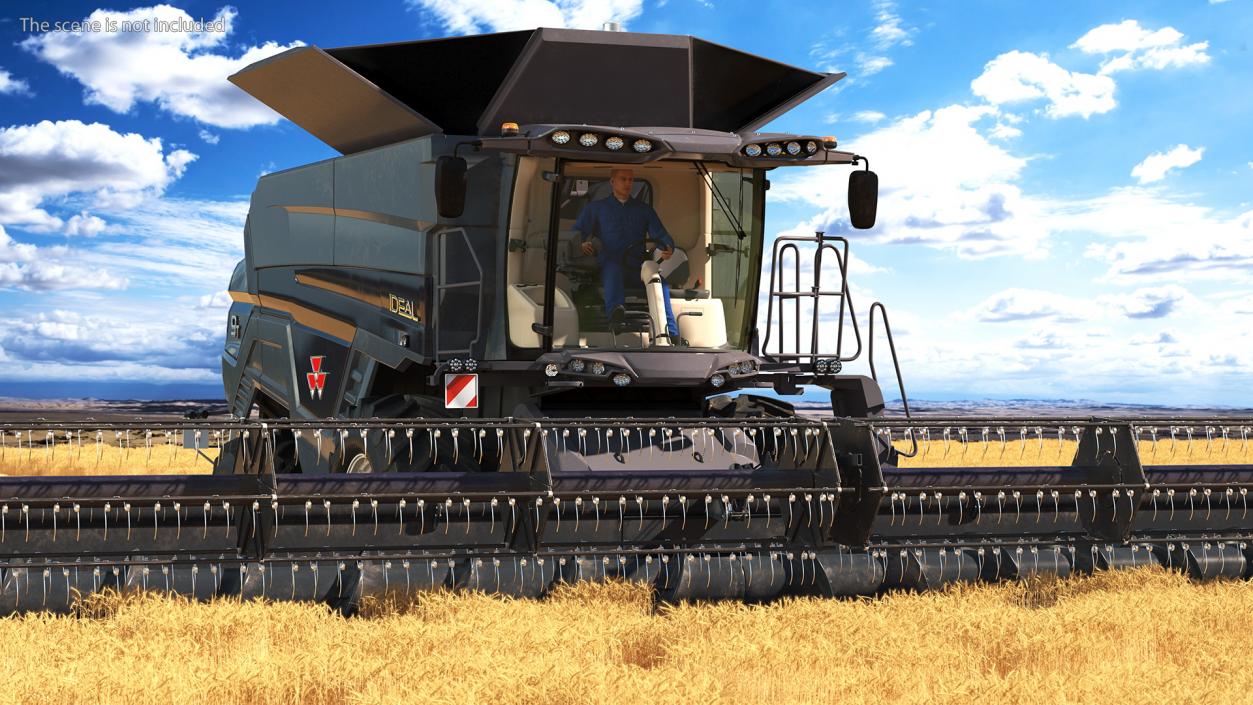 3D Driver Harvester Massey Ferguson Ideal model