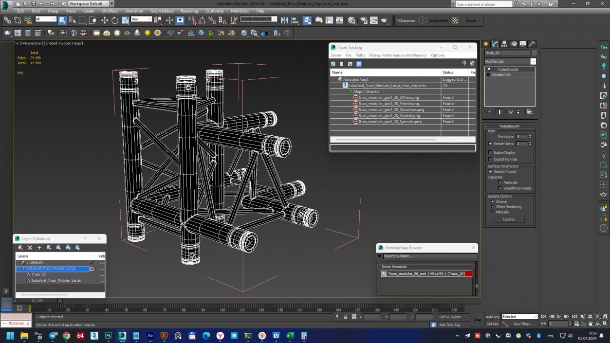 Industrial Truss Modular Large 2 3D