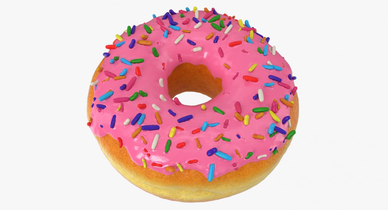 3D model Pink Sprinkled Donut