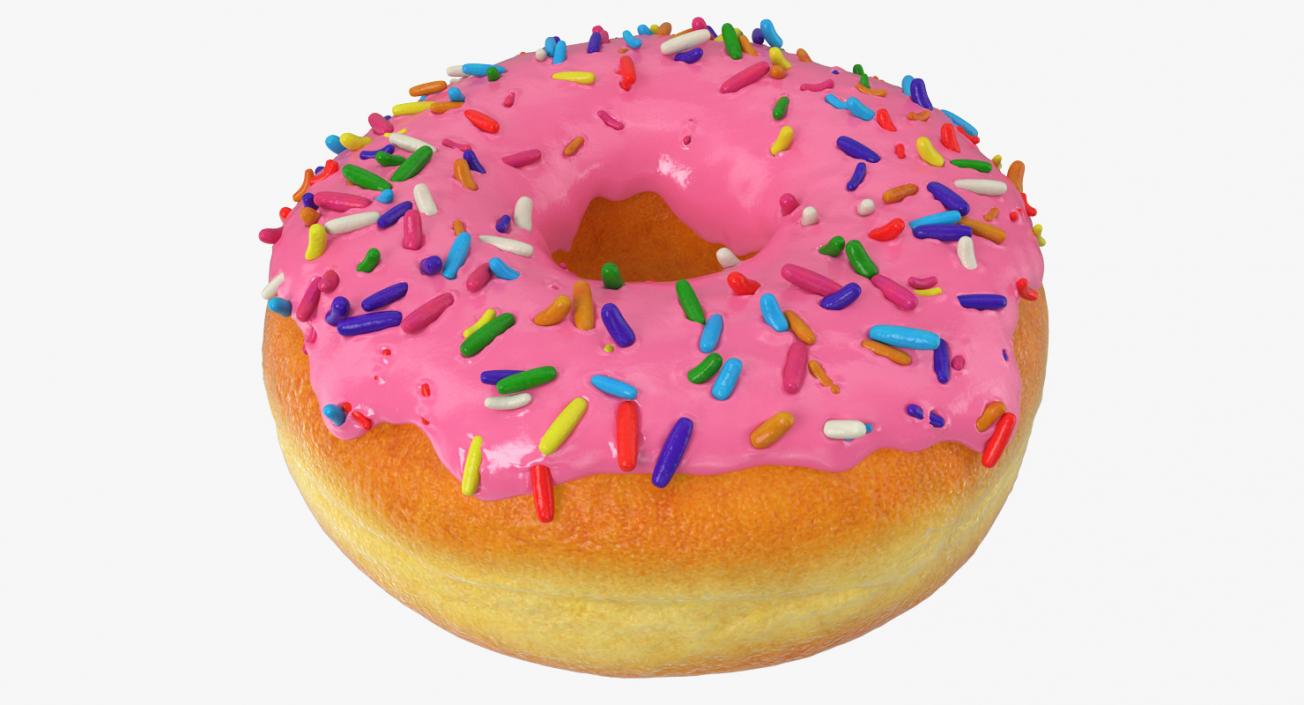 3D model Pink Sprinkled Donut