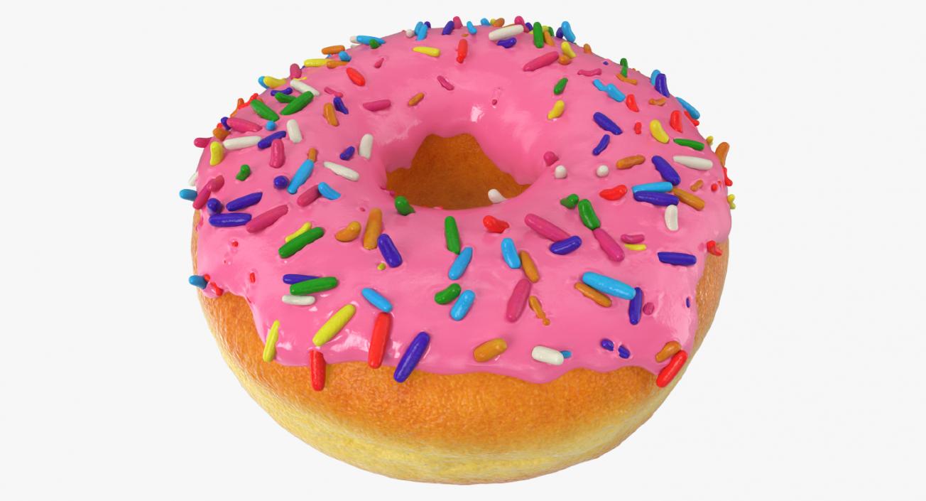 3D model Pink Sprinkled Donut