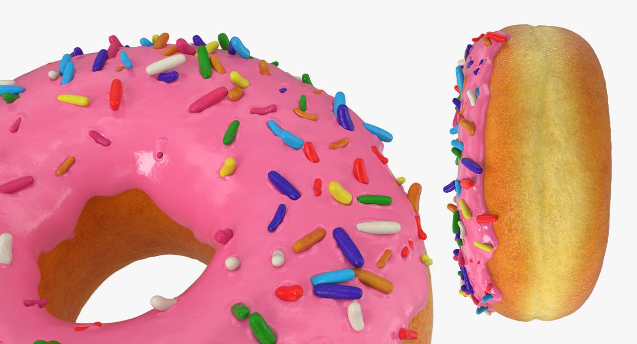 3D model Pink Sprinkled Donut