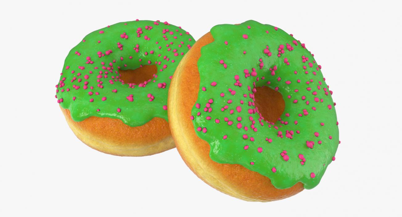 3D model Green Tea Donut