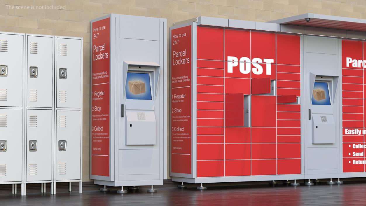 3D Mail Packages with Postomat Collection model