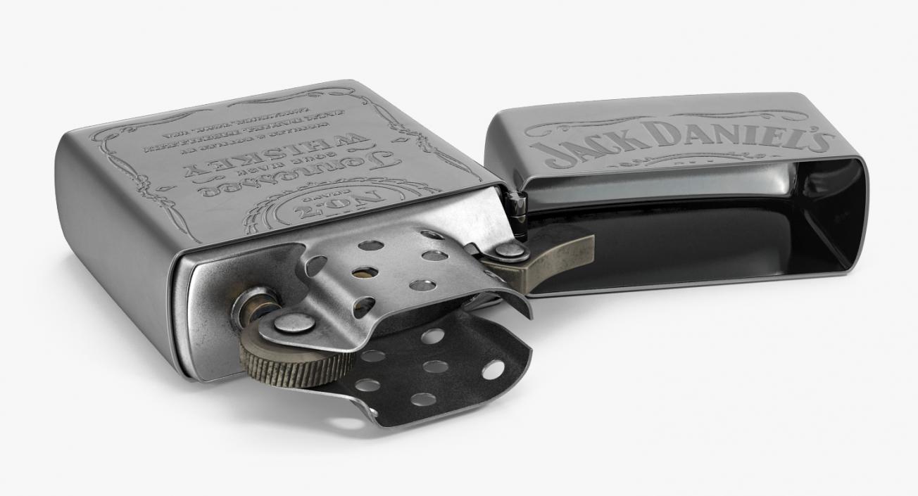 3D Zippo Jack Daniels Lighter Rigged model