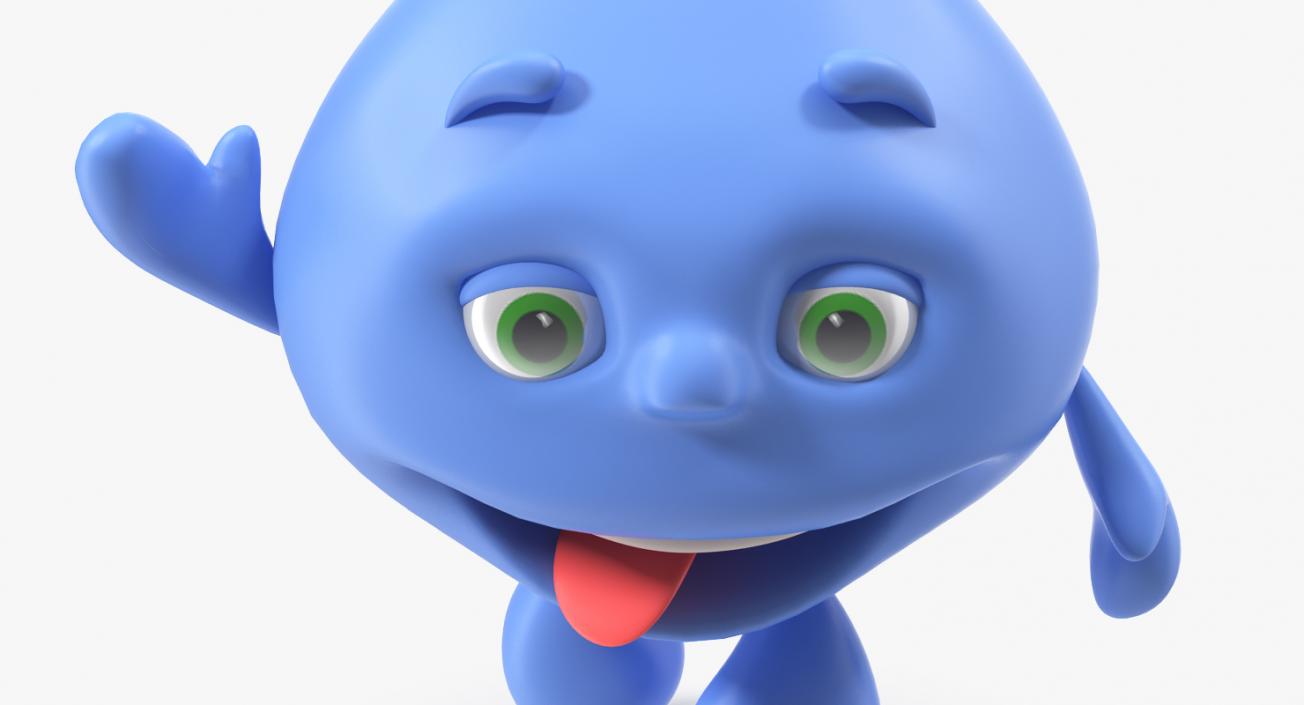 3D model Cartoon Character Water Drop Rigged