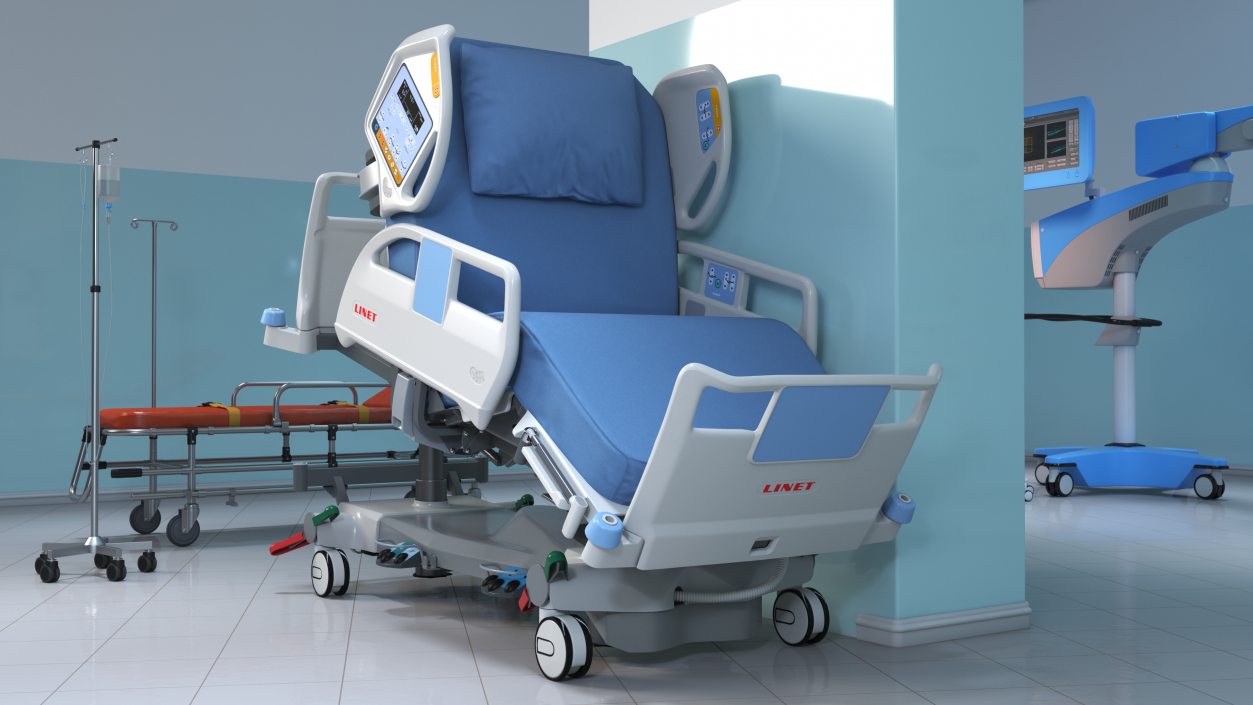 LINET Multifunctional Hospital Bed 3D model