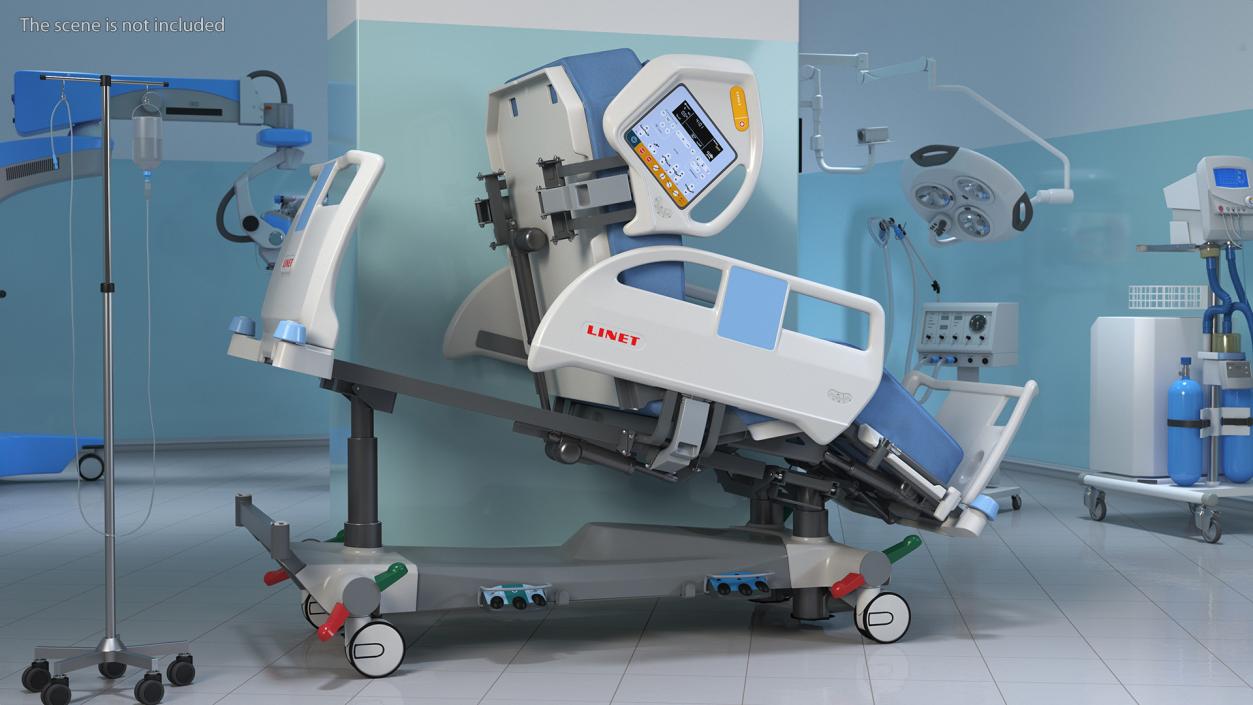 LINET Multifunctional Hospital Bed 3D model