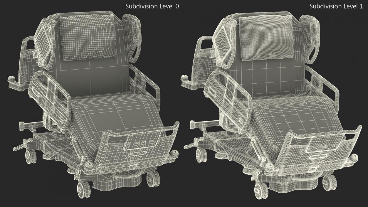 LINET Multifunctional Hospital Bed 3D model