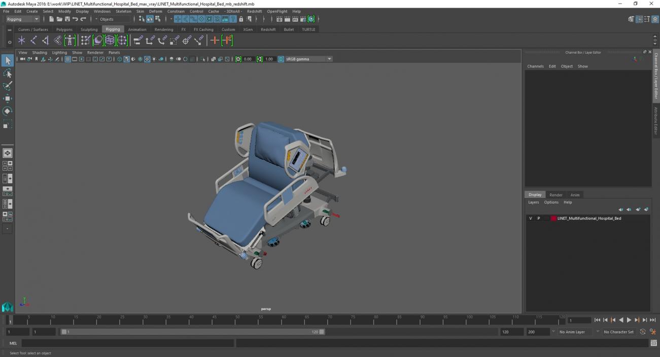 LINET Multifunctional Hospital Bed 3D model