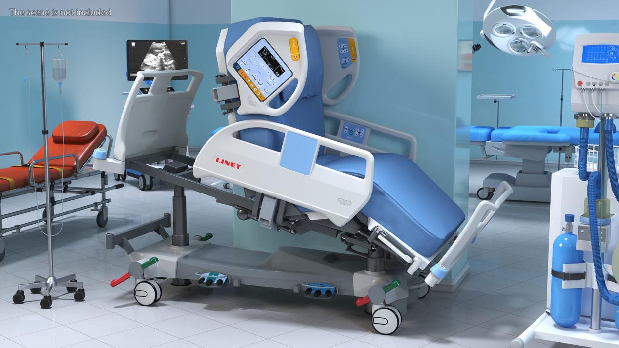 LINET Multifunctional Hospital Bed 3D model