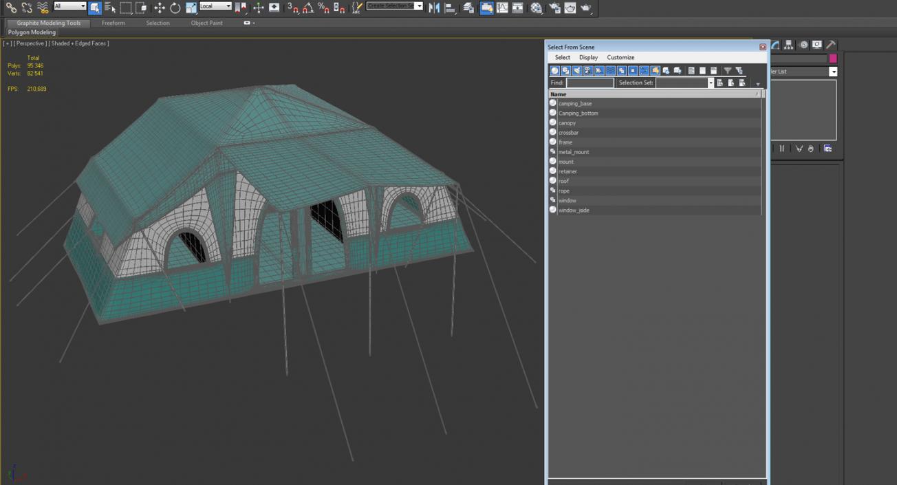 Deluxe Cabin Tent 3D