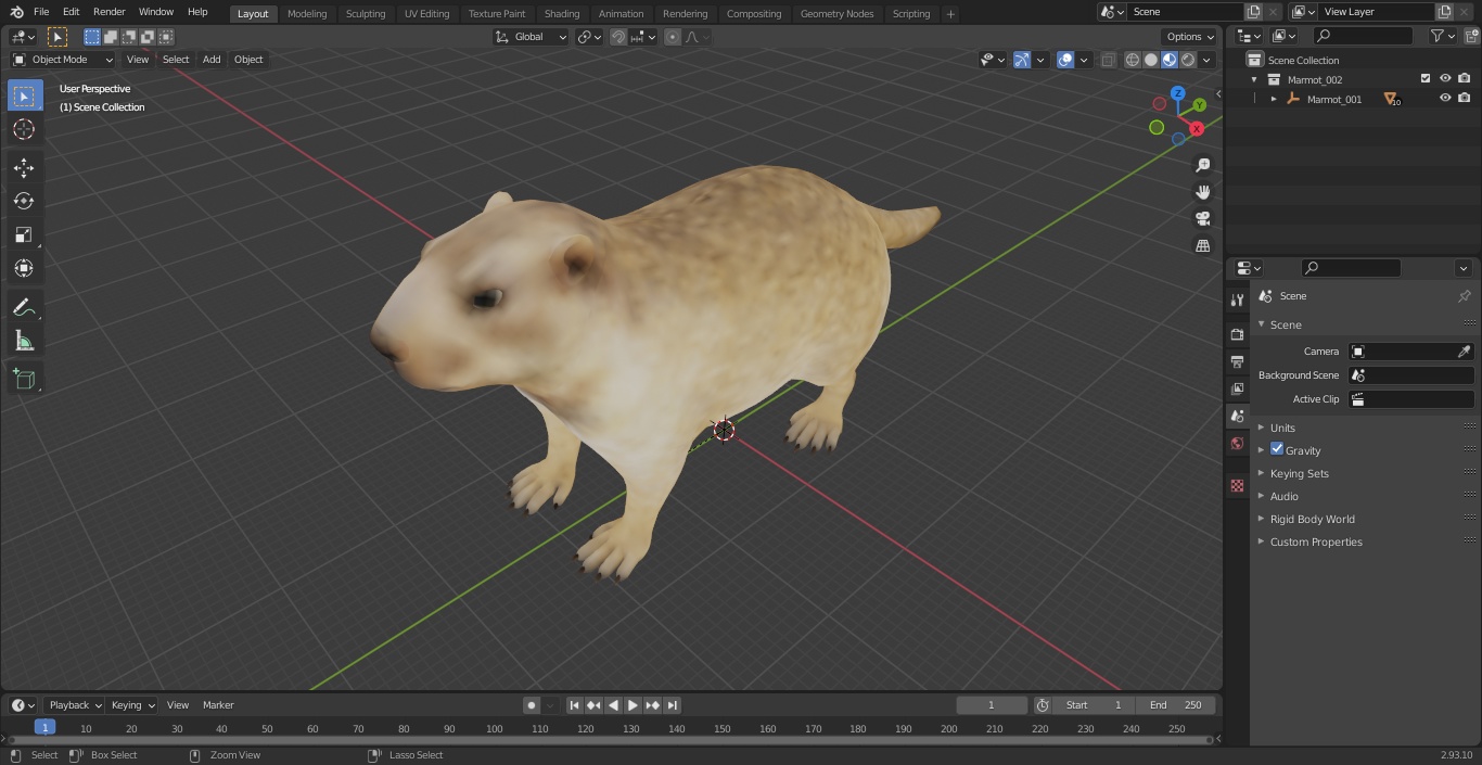 3D model Marmot