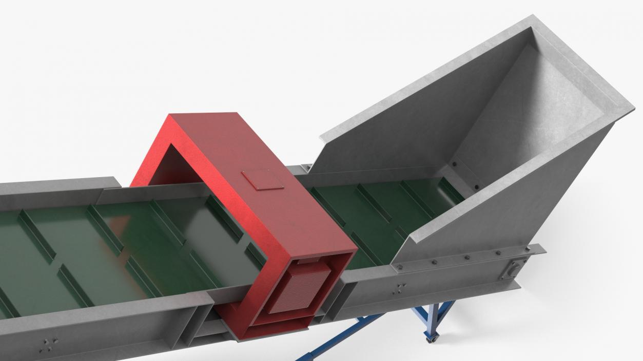 Shredder With Conveyor 3D