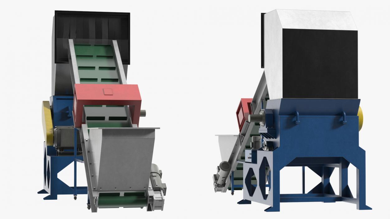 Shredder With Conveyor 3D