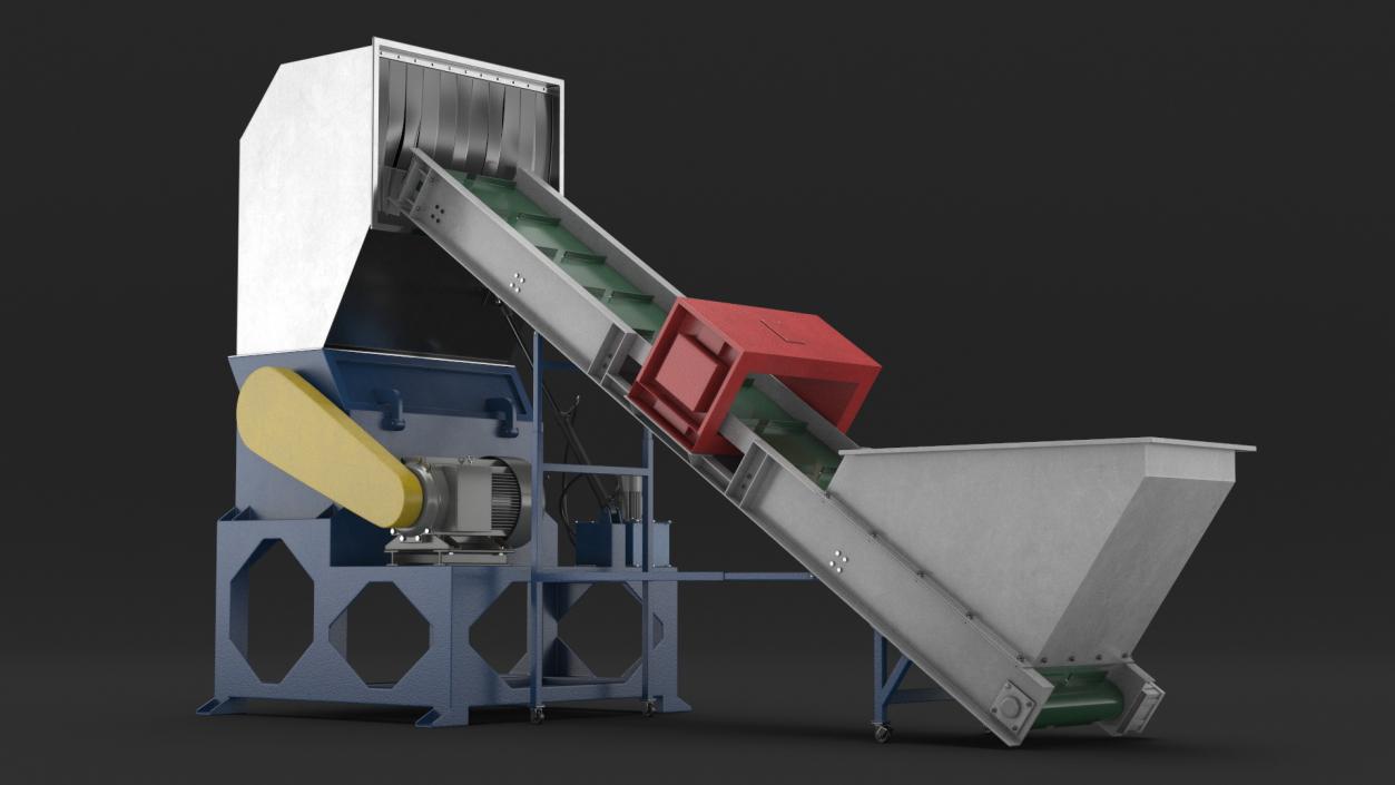 Shredder With Conveyor 3D