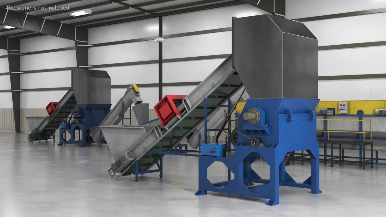 Shredder With Conveyor 3D