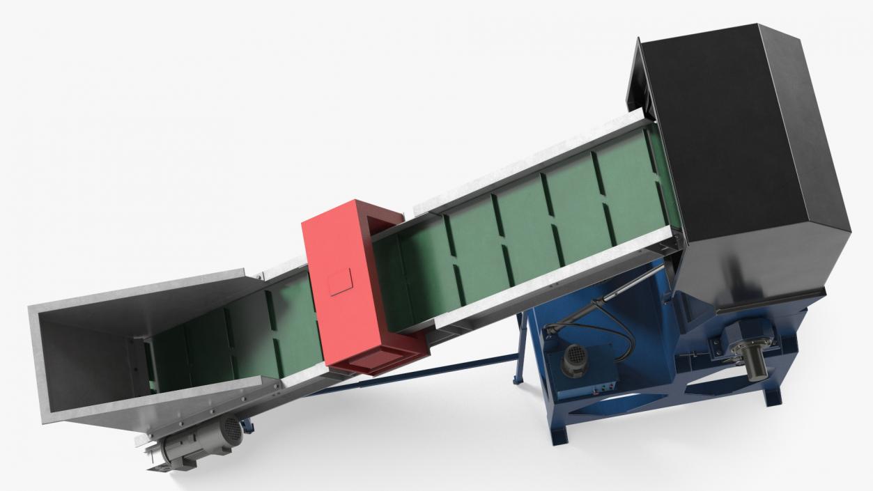 Shredder With Conveyor 3D