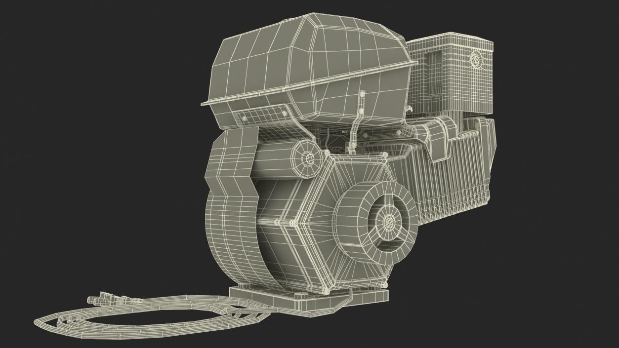 Single Cylinder Horizontal Shaft Engine 3D model