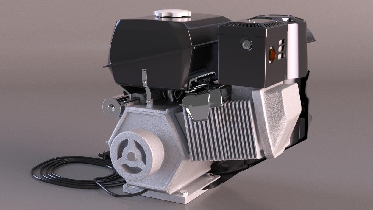 Single Cylinder Horizontal Shaft Engine 3D model