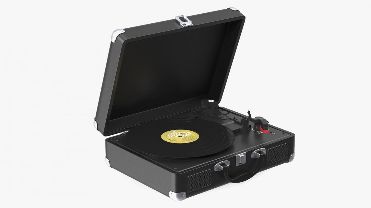 3D model Retro Turntable Player with Vinyl Record