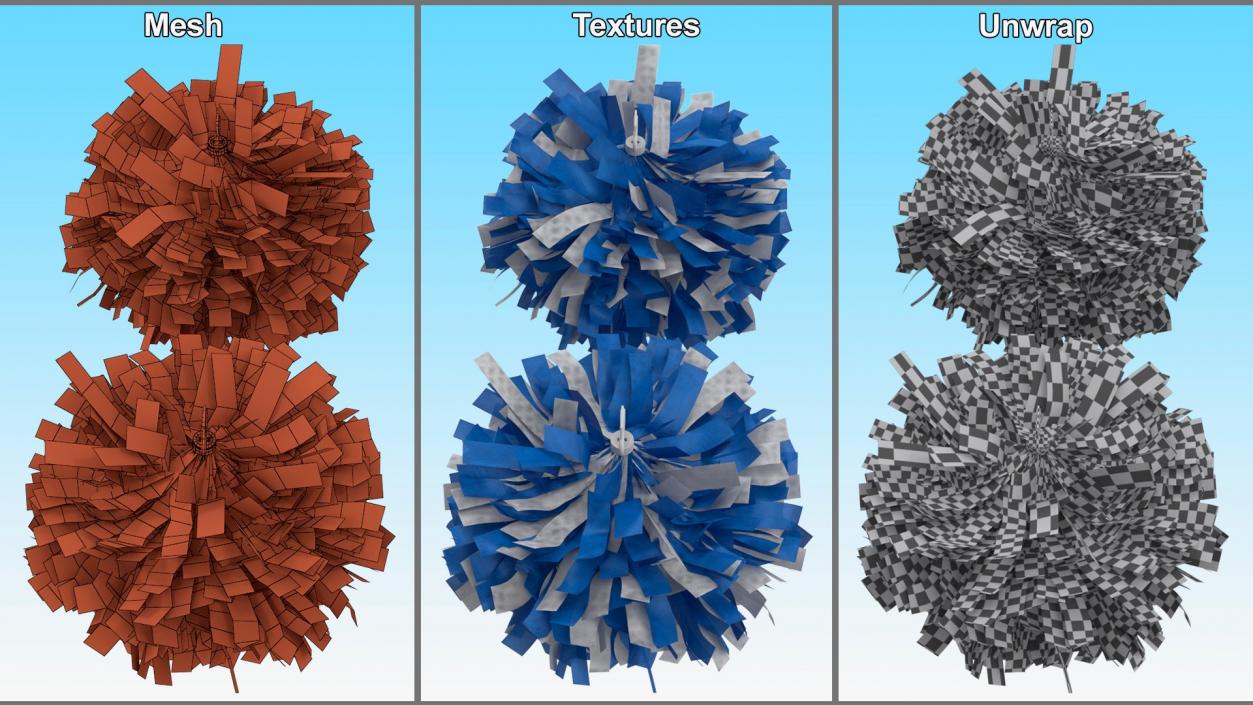 Pom Poms Collection 3D model